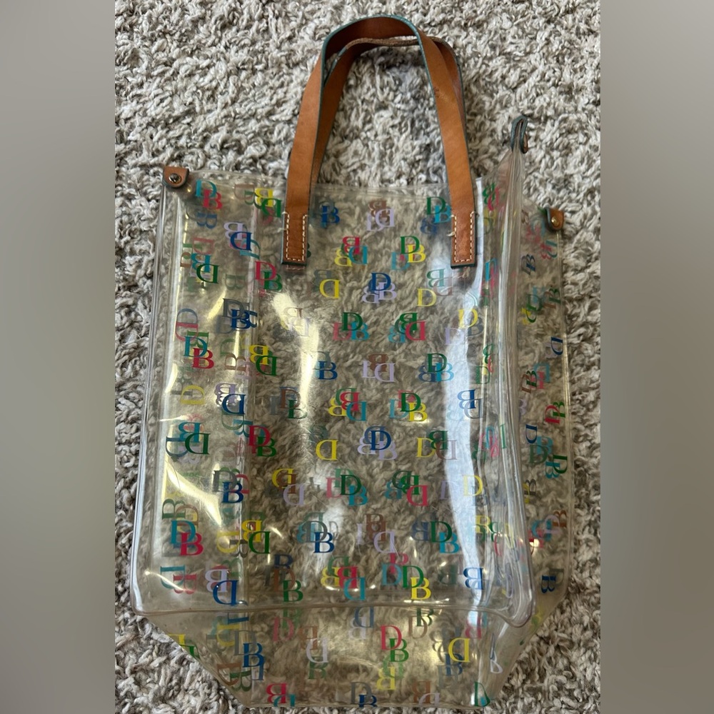 DOONEY & BOURKE Signature DB Small Clear Lunch Mini Tote Handbag Multi Color - Picture 2 of 4